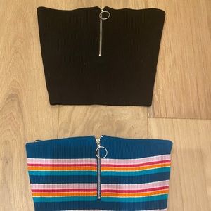 Pacsun Tube Tops with Zipper